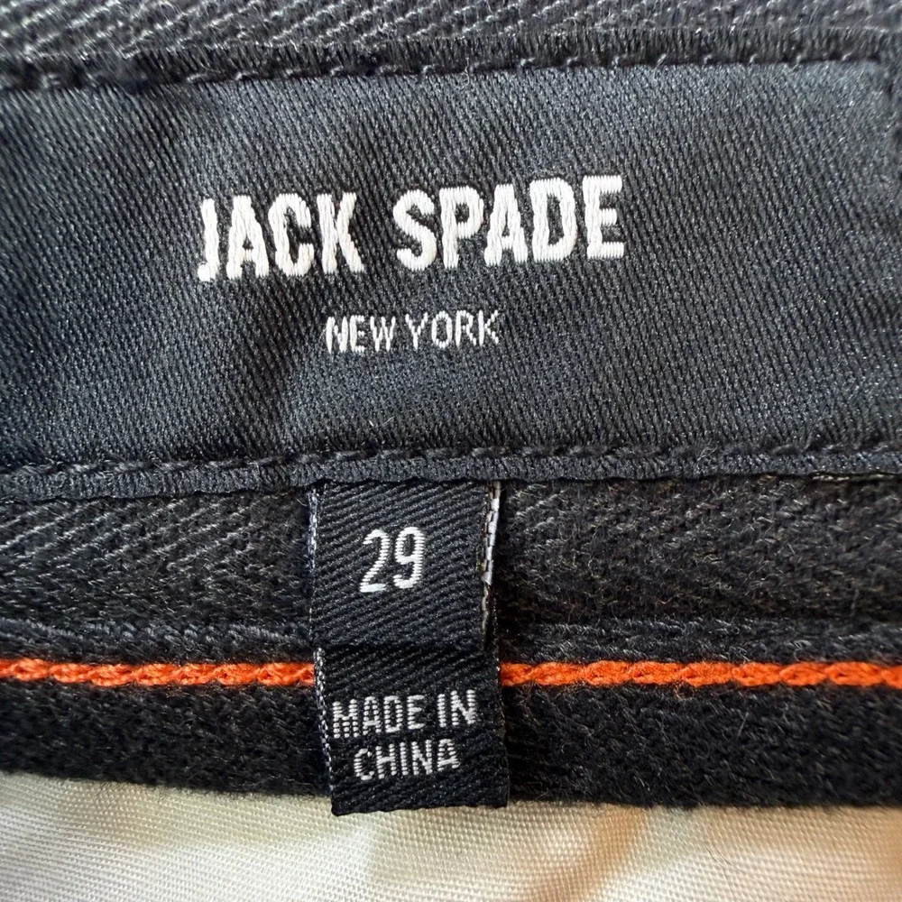 JACK SPADE New York Mens Charcoal Gray Dress Pant Size 29 Flat Front Side Stripe